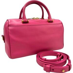 Saint Laurent Paris Baby Duffle Bag Handbag Crossbody Pink Leather on